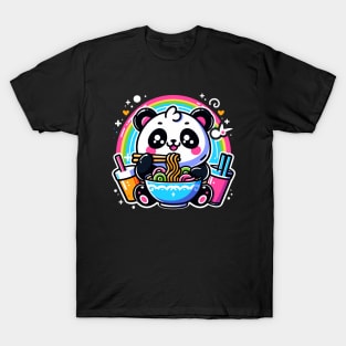 Panda Eating Ramen T-Shirt